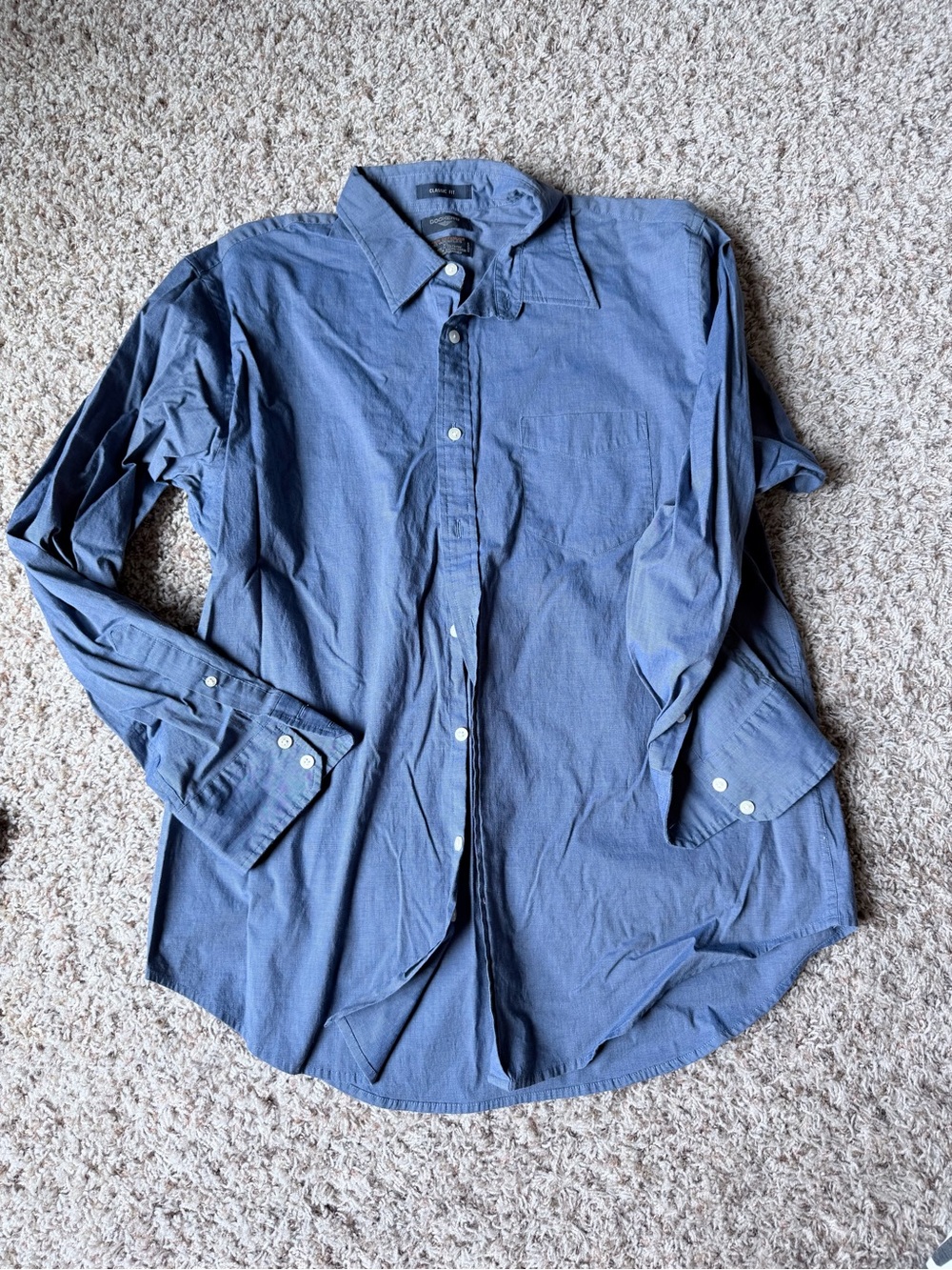 Classic Men’s Button-Down Shirt - Blue